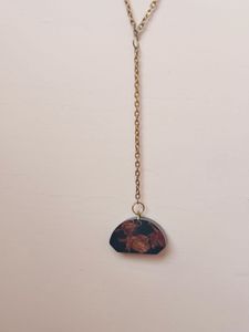 Unique real flower pendant chain