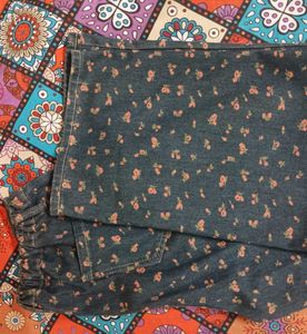 Stretchable floral Print Jeans