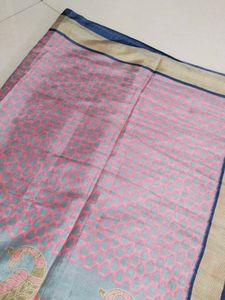 Light Pink Satin Saree