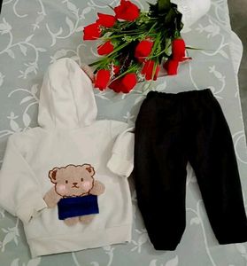 rBaby Boy Cute Teddy Bear Cap Hoodie With Pajama