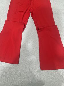 Red Flared Trousers