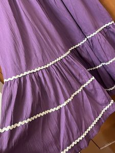 Purple Tiered Dress with Belt