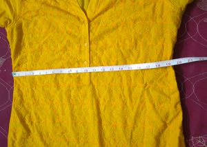 YELLOW KURTA  (PURE COTTON)