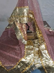Pink &amp; Gold Dupatta Radha ka