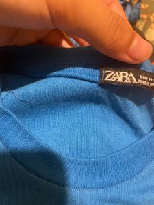 Blue Crop Top