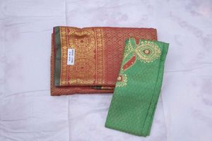 Elegant Red &amp; Gold Sari