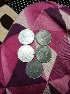 Cross ❌ 1 Rupee Error Coin 5 Pcs