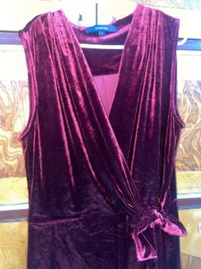 Wardrobe Burgundy Velvet Jumpsuit L