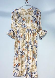 New Fashion White Floral Dress