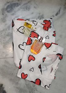 Heart Print Pajama Set