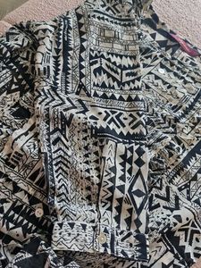 Balck And White Casual Evening Top (Only Cash)