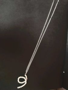 Pearl Number 9 Necklace