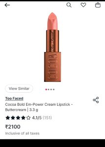 Too Faced Cocoa-Power Cream Lipstick..