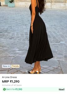 Elegant Black A-Line Dress