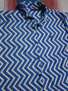 Blue Zig-Zag Shirt