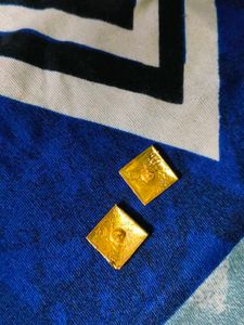 Vintage Enamel Square Earrings