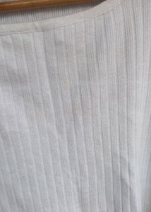 White Ribbed Crop Top