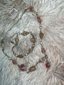 Unique Gemstone Necklace and Bracelet