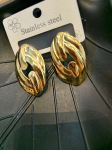 Gold Stainless Steel Earrings