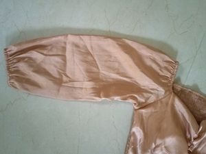 Coral Silk Crop Top