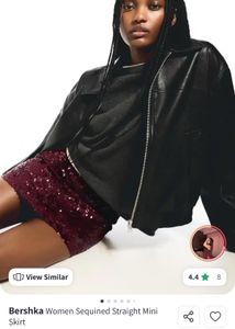 Bershka Sequined Mini Skirt