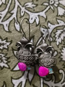 Oxidized Silver Earrings