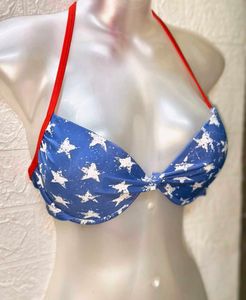 New Piece Blue Bikini Padded Top/ Fixed Price