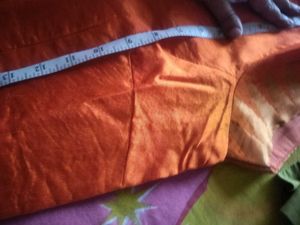 Orange Silk Saree with Gold Details