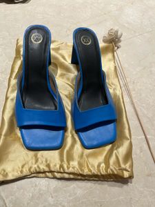 Twenty Dresses Nykaa - Blue Heeled Mules