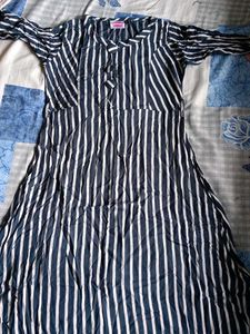 BLUE LINEN DRESS