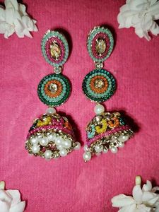 Colorful Jhumka Earrings