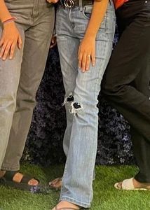 Bootcut blue high waist jeans