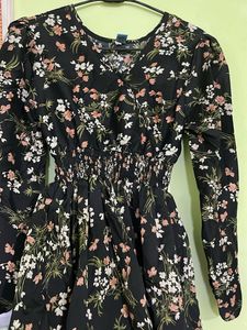 Floral Print Long Sleeve Blouse