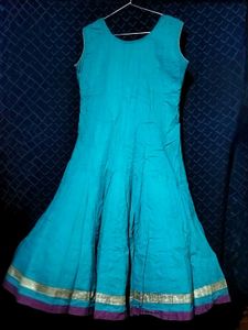 Ethnic Frock (Anarkali For Women) + Blue Skirt