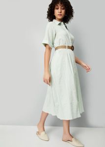 max long dress light green colour
