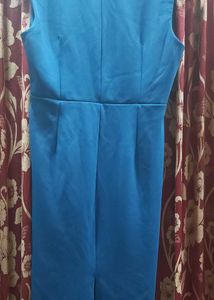 Blue V-Neck Dress