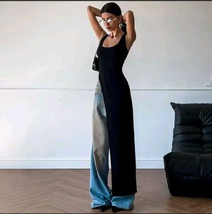 Black Slit Cut Long Dress || Trendy Wear