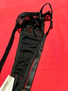 Black Lace Strappy Panty – Size XS