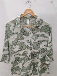 Patterned Button-Down Shirt