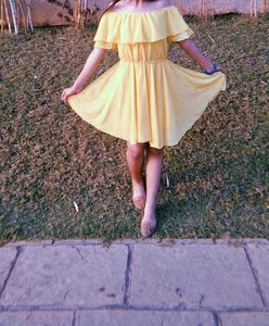 Yellow 💛 Off Shoulder Dress