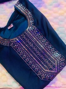 Elegant Navy Blue Kurta