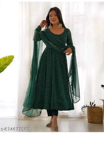 Elegant Green Anarkali Kurta