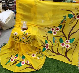 Hand-painted Saree