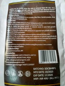 Chocolate Hair Removal Powder