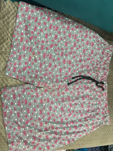 Cute Bow heart Printed Lounge Shorts