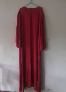 full sleeve maroon maxi dress ( bust 40-42)