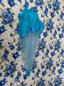 Blue Baby Mosquito Net With Stitched Cloth.