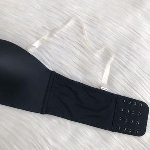 Black Balconette Push Up Bra Detachable Straps