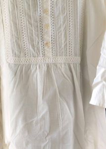 White Lace Trim Top