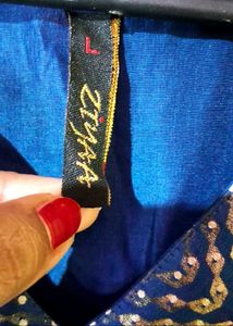 ZIYAA BRAND KURTA With Golden Prints Size 40 inche